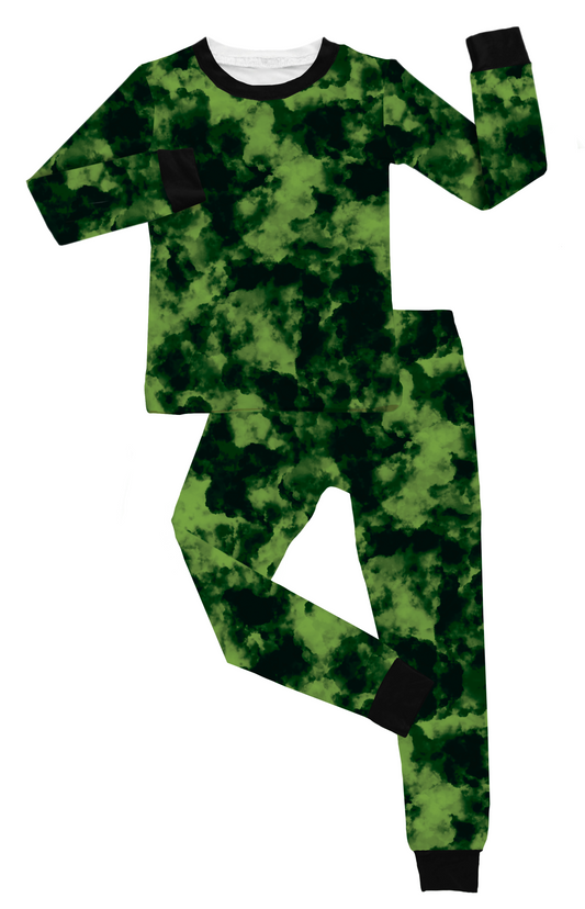 To Dye For (Green) 2 Piece Pajama Set *