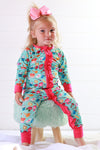 Tea Party Ruffle Footie Snoozer