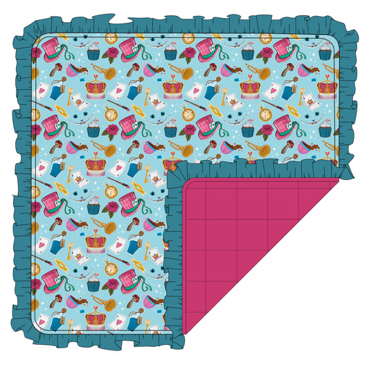 Tea Party Ruffled Quilt Blanket