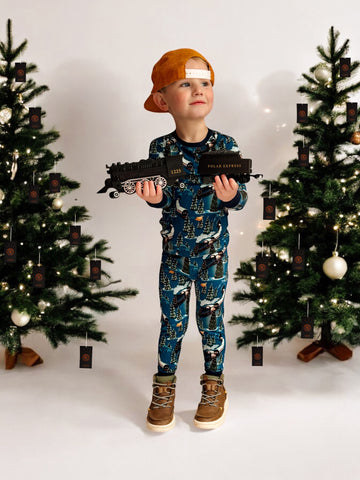 Festive Freight 2 Piece Pajama Set