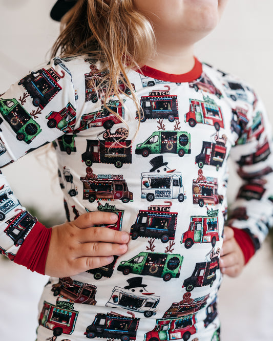 Festive Food Trucks 2 Piece Pajama Set