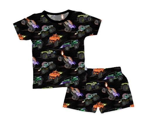 MONSTER Trucks 2 Piece Shorts Set *