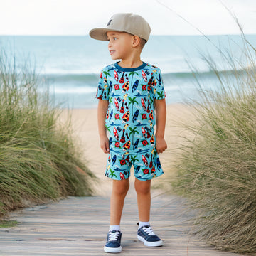 Cosmic Surf 2 Piece Shorts Set