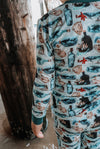 Deep Blue 2 Piece Pajama Set