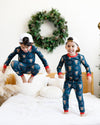 Navy Bo-Ho-Ho 2 Piece Pajama Set **